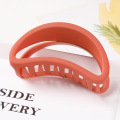 8cm Hot selling large claw clip chinese horsetail clip hollow moon claw clip female acrylic resin hairpin wholesale